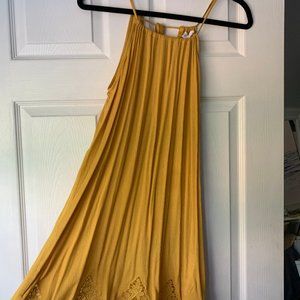 yellow halter style sundress